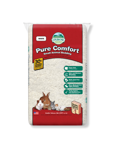 Sustrato Absorbente para Roedores Blanco OXBOW Puro Confort 36L